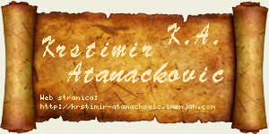 Krstimir Atanacković vizit kartica